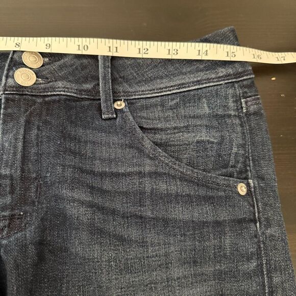 Hudson Jeans Womens Sz 27 Blue Collin Flap Skinny Ankle Raw Hem Low Rise Denim - Picture 12 of 14